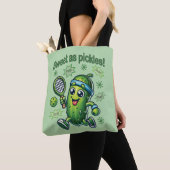 Grappig Schattige Sweet als Pickles Pickleball Tote Bag (Dichtbij)