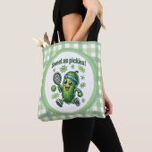 Grappig Schattige Sweet als Pickles Pickleball Tote Bag (Dichtbij)