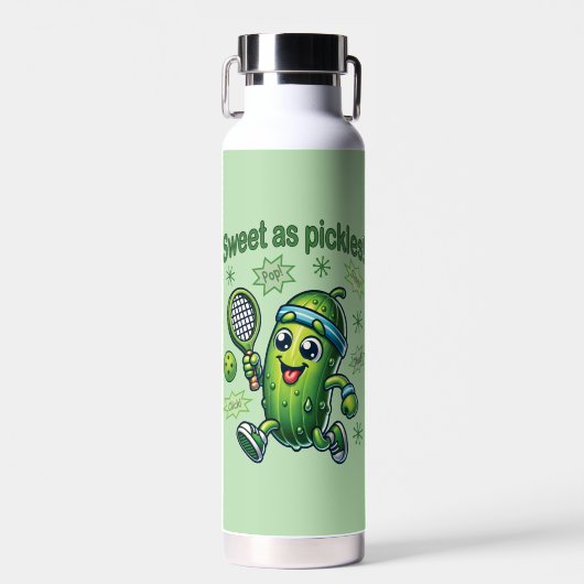 Grappig Schattige Sweet als Pickles Pickleball Waterfles (Voorkant)
