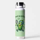 Grappig Schattige Sweet als Pickles Pickleball Waterfles (Achterkant)
