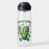 Grappig Schattige Sweet als Pickles Pickleball Waterfles (Achterkant)