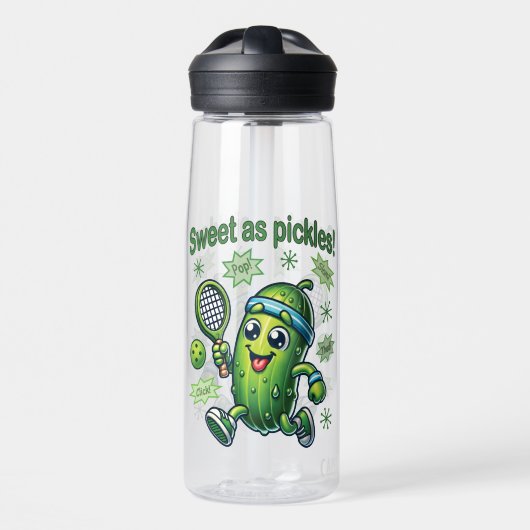 Grappig Schattige Sweet als Pickles Pickleball Waterfles (Voorkant)