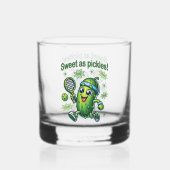 Grappig Schattige Sweet als Pickles Pickleball Whisky Glas (Achterkant)
