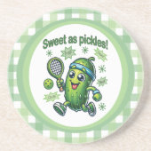 Grappig Schattige Sweet als Pickles Pickleball Zandsteen Onderzetter (Voorkant)