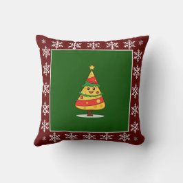 Grappig Schattige trendy stijlvolle kaas kerstboom Kussen