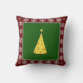 Grappig Schattige trendy stijlvolle kaas kerstboom Kussen