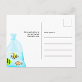 Grappig schattige tropische visillustraties die be aankondigingskaart (Achterkant)