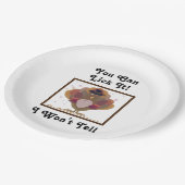 Grappig Schattige Turkije Thanksgiving Herfst Vaka Papieren Bordje (Gekanteld)