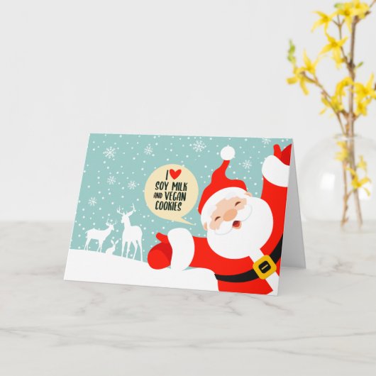 Grappig Schattige Vegan Sinterklaas Kaart (Gele Bloem)