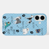 Grappig Schattige Verschillende Puppyrassen Gedich Case-Mate iPhone Case (Achterkant (horizontaal))