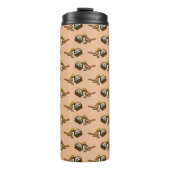 Grappig Schattige Vogel met Kleurrijke Eieren Mand Thermosbeker (Voorkant)