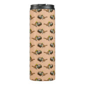 Grappig Schattige Vogel met Kleurrijke Eieren Mand Thermosbeker (Achterkant)