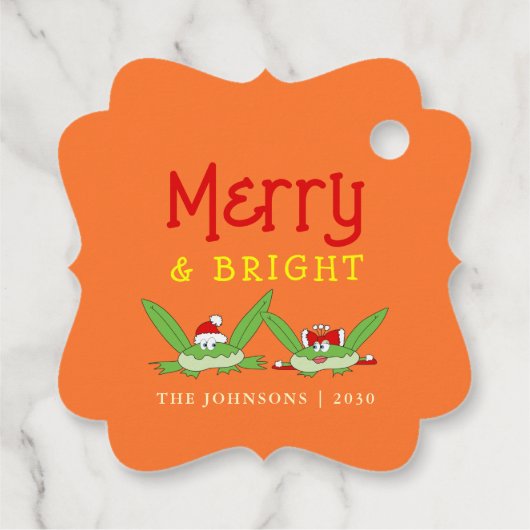 Grappig Schattige Vrolijk en Helder Kerstcadeau La Bedankjes Labels (Achterkant)