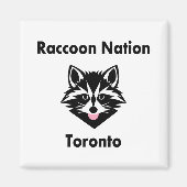 Grappig Schattige wasbeer natie Toronto licht-kleu Magneet (Voorkant)