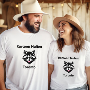 Grappig Schattige wasbeer natie Toronto licht-kleu T-shirt