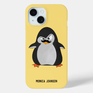 Grappig Schattige Zwart Grijs Sinaasappel Angry Pe iPhone 15 Case