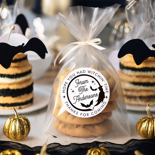 Grappig Schattigee heks Halloween Dank je wel guns Ronde Sticker