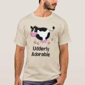 Grappig Schattigee Koe Pun Cartoon Design T-shirt (Voorkant)