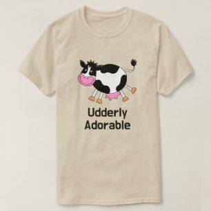 Grappig Schattigee Koe Pun Cartoon Design T-shirt