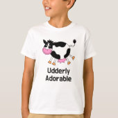 Grappig Schattigee Koe Pun Cartoon Design T-shirt (Voorkant)