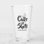 Grappig Schenkt De Shots Geeft De Toon Aan Glas (Achterkant)