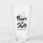 Grappig Schenkt De Shots Geeft De Toon Aan Glas (Voorkant)