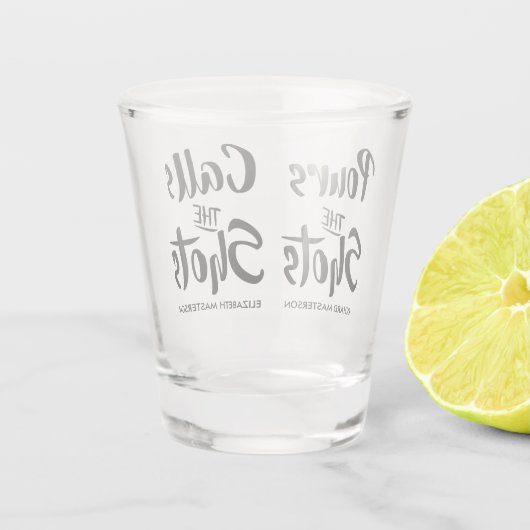 Grappig Schenkt In Beslist Shot Glas (Achterkant)