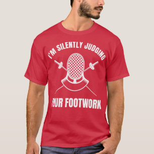 Grappig schermen stilletjes oordelen over je voete t-shirt