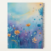 Grappig schilderij van een levendig bloemenveld planner (Achterkant)