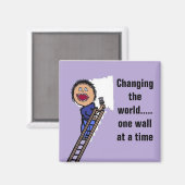 Grappig schildersgeschenk magneet (Voorkant / Achterkant)