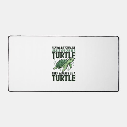 Grappig Schildpad Citaat Vintage Gravure Ontwerp_1 Bureaumat (Voorkant)