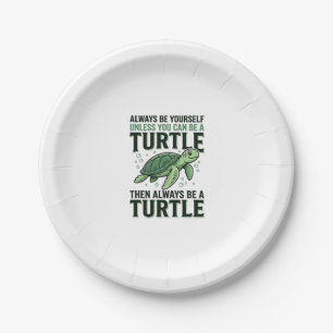 Grappig Schildpad Citaat Vintage Gravure Ontwerp_1 Papieren Bordje