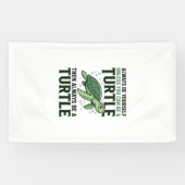 Grappig Schildpad Citaat Vintage Gravure Ontwerp_1 Spandoek (Horizontaal)