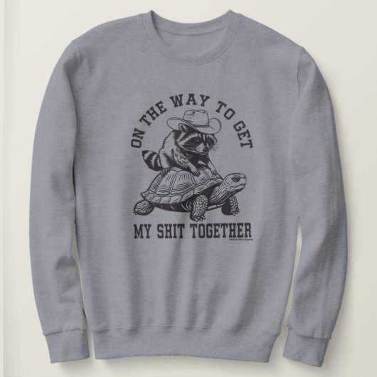 Grappig Schildpad en Wasbeer Grafische Trui (Design voorkant)