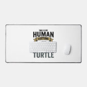 Grappig Schildpad Kostuum Vintage Gravure Ontwerp_ Bureaumat (Keyboard & Muis)
