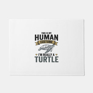 Grappig Schildpad Kostuum Vintage Gravure Ontwerp_ Deurmat