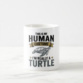 Grappig Schildpad Kostuum Vintage Gravure Ontwerp_ Koffiemok (Center)