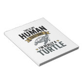Grappig Schildpad Kostuum Vintage Gravure Ontwerp_ Notitieblok (Schuin)
