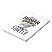 Grappig Schildpad Kostuum Vintage Gravure Ontwerp_ Notitieblok (Linkerzijde)