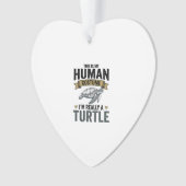 Grappig Schildpad Kostuum Vintage Gravure Ontwerp_ Ornament (voorkant)