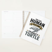 Grappig Schildpad Kostuum Vintage Gravure Ontwerp_ Planner (Display)