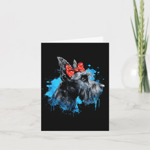 Grappig schnauzer-ontwerp voor hondenliefhebbers m kaart