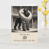 Grappig Schnauzer Shakespeare Opgevouwen Wenskaart Kaart (Gele Bloem)
