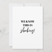 Grappig schokkend eindelijk trouwen bruiloft save the date (Voorkant)