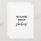 Grappig schokkend eindelijk trouwen bruiloft save the date (Voorkant / Achterkant)