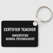 Grappig School Leven voor Leraren Sleutelhanger (Voorkant)