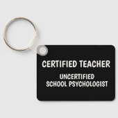 Grappig School Leven voor Leraren Sleutelhanger (Achterkant)
