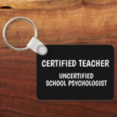 Grappig School Leven voor Leraren Sleutelhanger (Achterkant)