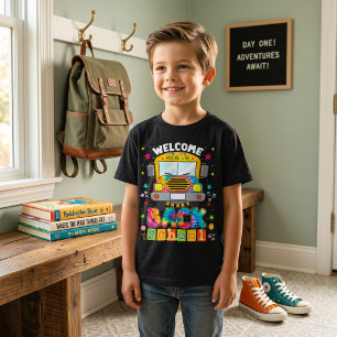 Grappig schoolbus grafisch 'Terug naar school' T-s T-shirt