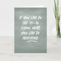 Grappig schooljaar leraar bedankt schoolbord